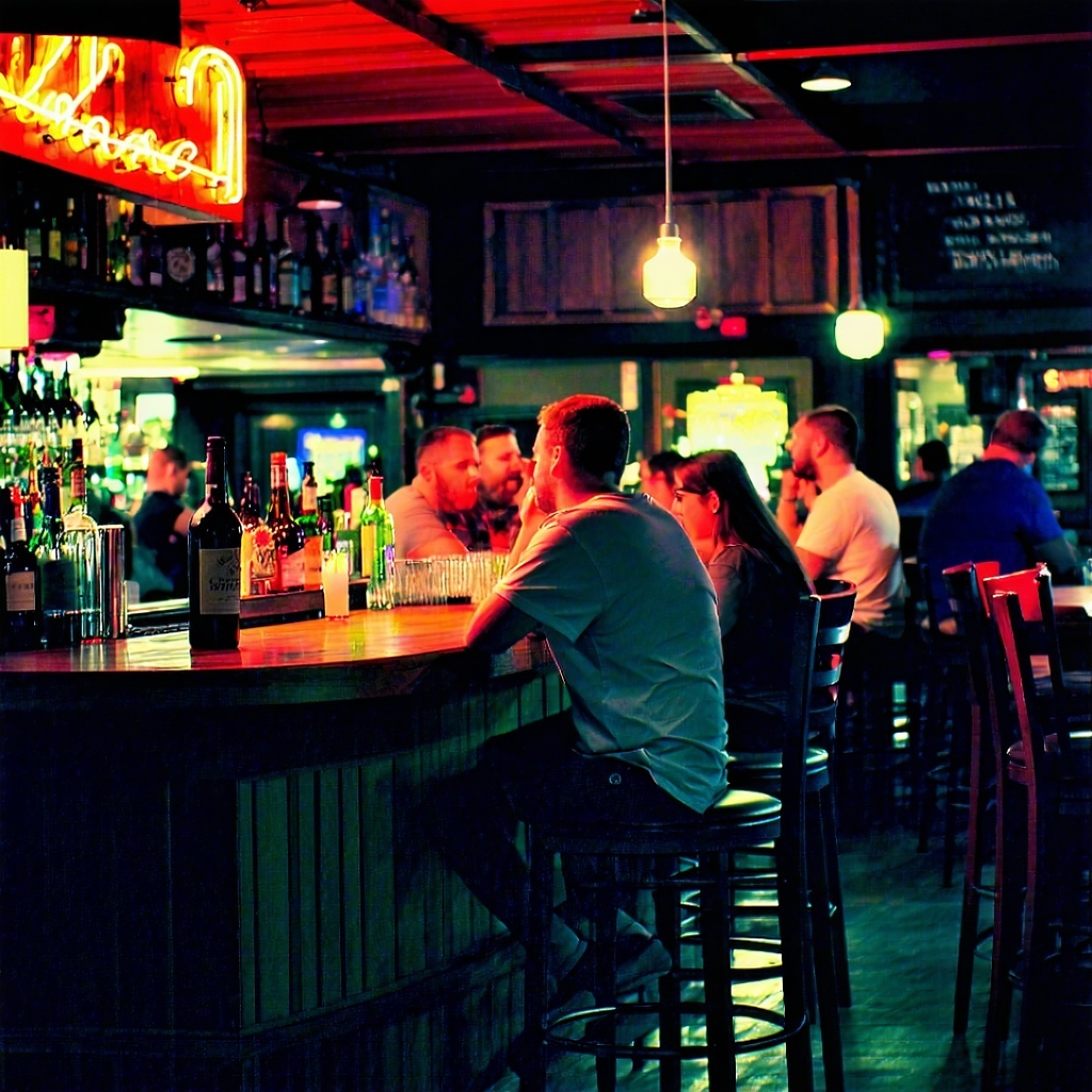 A busy bar at night-1
